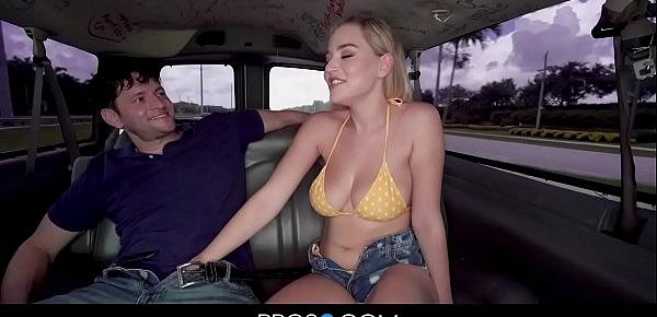  Super Hot Big Natural Titty Teen Jumps On The Bangbus For Sex